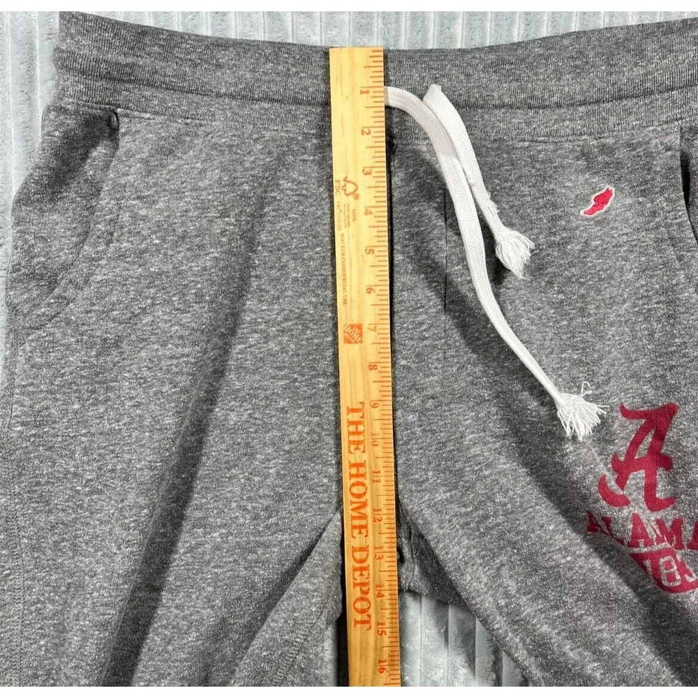 Triblend Sweatpants Men's XL Alabama Crimson‎ Tide Logo Gray Drawstring Pockets